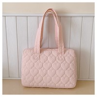 Nouvelle arrivée : Sac à bandoulière portable antivol en nylon de 13 pouces, grande capacité, en forme de cœur, style coréen, extensible, pour ordinateur portable
