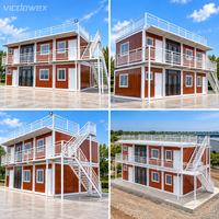 VICDOWEX Bâtiment Modulaire Préfabriqué en Conteneurs, Panneaux Sandwich en Acier, Design Contemporain pour Entrepôt, Bureau et Personnel