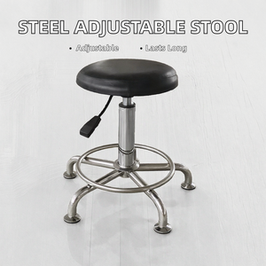 MN-SUS017 स्टेनलेस स्टील अस्पताल नर्सिंग सर्जन कुर्सी स्टूल ऊंचाई-लैब डॉक्टरों के लिए एडजस्टेबल - Product Image 2