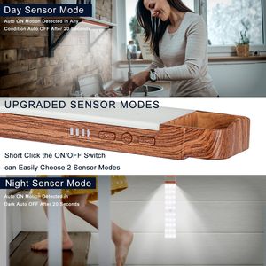 Luz LED con Sensor de Movimiento para Debajo del Gabinete, 2 Colores, Magnética, Recargable, Luces Inalámbricas para Debajo del Mostrador, Luz Nocturna - Product Image 5