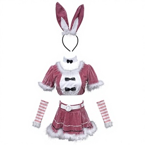 Minifalda Sexy, <span class=keywords><strong>Disfraz</strong></span> de Conejita <span class=keywords><strong>para</strong></span> Navidad, Conjunto de <span class=keywords><strong>Dos</strong></span> Piezas <span class=keywords><strong>para</strong></span> Club Nocturno, Fiesta, Festival de Baile, Ropa de Camarera - Product Image 6