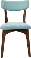 Chaises de salle à manger de cuisine de style moderne du milieu du siècle, en noyer naturel, en tissu, de luxe, pour hôtel moderne, finition en noyer naturel, bois de caoutchouc