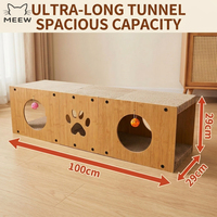 Jouet pour chat de style tunnel minimaliste moderne : Lit pour chat, griffoir et tunnel de jeu - Durable, sans peluches et idéal pour le jeu en solo