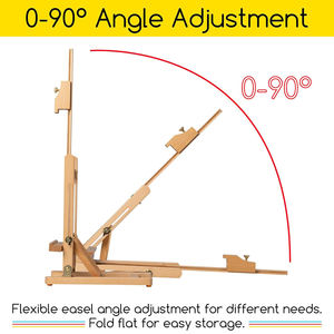 Chevalet <span class=keywords><strong>de</strong></span> table réglable en bois <span class=keywords><strong>de</strong></span> hêtre massif pour <span class=keywords><strong>toiles</strong></span> <span class=keywords><strong>de</strong></span> peinture, art et artisanat, jusqu'à 40 cm <span class=keywords><strong>de</strong></span> hauteur - Product Image 4