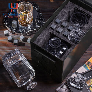 Juego de decantador de licor Bourbon único con logotipo personalizado, vasos de whisky transparentes con caja de munición para cócteles y cajas de almacenamiento de regalos - Product Image 3