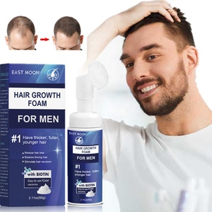 Prodotti East Moon Men per la crescita rapida dei <span class=keywords><strong>capelli</strong></span>, contro la caduta, per <span class=keywords><strong>capelli</strong></span> più folti e più lunghi, schiuma con olio di ricino, olio di argan e biotina per <span class=keywords><strong>capelli</strong></span> africani. - Product Image 1