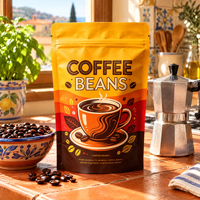 Sacs d'emballage pour café, sacs refermables en Mylar, emballage personnalisé imprimé, sac sous vide en rouleau pour les distributeurs d'aliments de spécialité