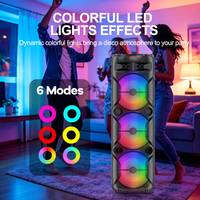 Altavoz Karaoke Estéreo de 8 Pulgadas con Micrófono Inalámbrico, Luz RGB, Música HIFI, Bluetooth, Torre de Sonido para Fiestas al Aire Libre, Altavoz DJ