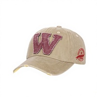 Gorra de Béisbol de 6 Paneles con Letra W Bordada en PVC, Protección Solar Deportiva, Unisex para Adultos, Tejida, Ajustable, para las Cuatro Estaciones, Combinable con Todo