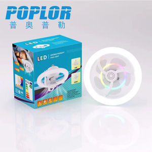 Ventilateur de plafond E27 avec télécommande, éclairage LED et fonction oscillante pour usage domestique - Product Image 3
