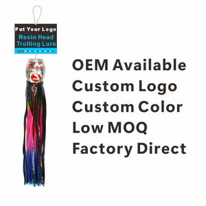 Leurres de pêche en résine pour gros gibier, têtes de pêche en résine pour marlin et thon en eau salée, leurres de traîne avec jupes d'octopus - Product Image 3