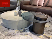 Table Basse Ronde en Bois au Design Moderne, Mobilier de Salon, Prix de Gros