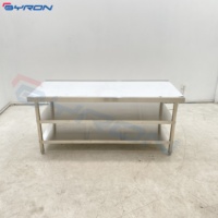 Table de travail en acier inoxydable avec étagère inférieure, table de préparation pour cuisine