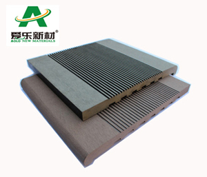 WPC Decking Bước Ngoài Trời Bằng Gỗ Cầu Thang Nhựa Gỗ Bước Hiên Bước Dễ Dàng Cài Đặt Vườn Gỗ Cứng Decking Panels 348x23mm - Product Image 1