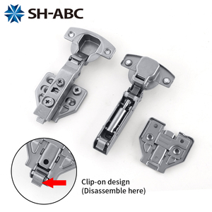 مفصلة خزانة هيدروليكية قابلة للتثبيت 35 مم بتشطيب أليكو، مفصلة أثاث المطبخ مع غطاء - Product Image 1