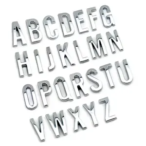 ABS in plastica alta 20mm cromata emblema auto <span class=keywords><strong>lettere</strong></span> Decorative universali per qualsiasi auto adesivo adesivo auto - Product Image 1