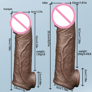 Erwachsenen-Sexspielzeug für Männer: Wasserdichte Penisvergrößerungshülle mit Echtem Gefühl, Umweltfreundliches Flüssigsilikon-Kondom (Verlängerte Nutzung) - Product Image 2