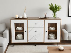 <span class=keywords><strong>ตู้เก็บของ</strong></span>ในห้องนั่งเล่น<span class=keywords><strong>ตู้เก็บของ</strong></span>ร่วมสมัยพร้อมประตูกระจก2บานและลิ้นชัก3บาน - Product Image 5