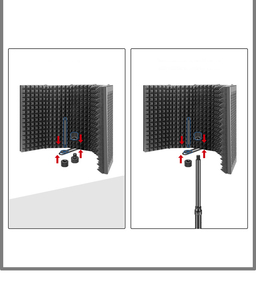 RC-5 plegable ajustable portátil de absorción de sonido grabación Vocal Panel de <span class=keywords><strong>aislamiento</strong></span> acústico micrófono escudo <span class=keywords><strong>para</strong></span> grabación - Product Image 5