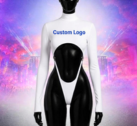 Monokini Metálico con Cuello Alto y Aberturas para Mujer, con Logotipo Personalizado, Estilo J'Ouvert, para Carnaval y Ropa de Lunes, Fabricante Mayorista, Personalizado