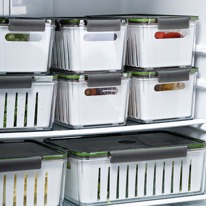 Refrigerator Storage Box Rectangle Food Grade Airtight Lid For Kitchen Fruits Vegetables - Product Image 4