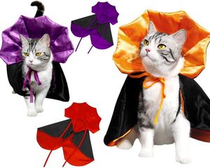 New 2024 Spring Summer Halloween <b>Cat</b> Wizard Cape & <b>Hat</b> Set for Dogs & <b>Cats</b> Customized Color Cosplay - Product Image 6