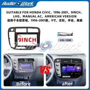<span class=keywords><strong>Precio</strong></span> al por mayor: Marco de radio para coche Android duradero de 9 pulgadas para <span class=keywords><strong>Honda</strong></span> Civic 96-01, LHD, con aire acondicionado manual, para coches americanos - Product Image 2