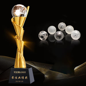 راتنج كريستال إبداعي مخصص من البرونز الذهبي الفضي جائزة كرة السلة السنوكر - Product Image 3