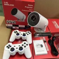 Projecteur HD portable intelligent HY300 avec poignée, carte TF, courte focale, pour cinéma maison et CRT
