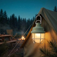 Lanterne de camping LED rechargeable, magnétique, vintage, rétro, à suspendre, lampe de tente étanche, avec crochet USB, pour la randonnée en plein air, lampe d'urgence