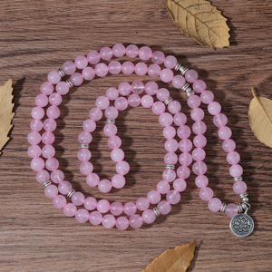 حبات مالا Aqua Aura قلادة شفاء/سوار حورية البحر الخرز الزجاجي التأمل الروحي صلاة مالا للنساء - Product Image 5