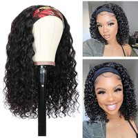 Perruque bandeau en cheveux humains vierges Remy, sans dentelle, ondulation naturelle, prête à porter, style brésilien, 10-32 pouces, toutes couleurs, complète, pour grossistes