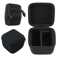 Étui de rangement pour batteries en EVA noir personnalisé à 2 emplacements, sac de transport portable antichoc pour batteries d'appareil photo