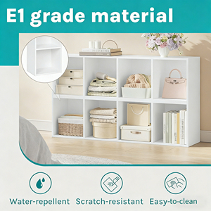 사용자 정의 나무 저장 장치 4 큐브 책장 거실 선반 선반 진열대 - Product Image 2