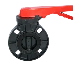 PNTEK Best Price UPVC butterfly valve EPDM liner SS304 shaft with handle lever type