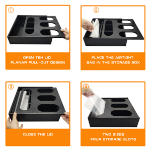 Sac de <span class=keywords><strong>rangement</strong></span> et boîte de <span class=keywords><strong>rangement</strong></span> séparée en bambou pour cuisine, pour gallons, sandwichs, collations, film alimentaire et papier d'aluminium - Product Image 3