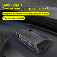 Sensor TPMS Universal con Energía Solar, 4 Sensores Externos, Sistema de Monitoreo de Presión de Neumáticos para Automóvil, Sin Programación, Pantalla LCD Digital