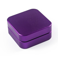 Broyeur à herbes en alliage d'aluminium carré de 55 mm, 2 couches, avec logo personnalisé, pour accessoires, broyeur à tabac
