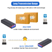 EVAWGIB Mini Escáner de Código de Barras Portátil de Bolsillo, Lector de Código QR BT 2,4G, Inalámbrico para Recoger Inventario en Almacén