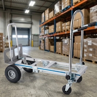 Chariot à main pliable en acier et aluminium, capacité de 550 lb, chariot à plateforme pliable pour le déménagement en entrepôt FHT250B