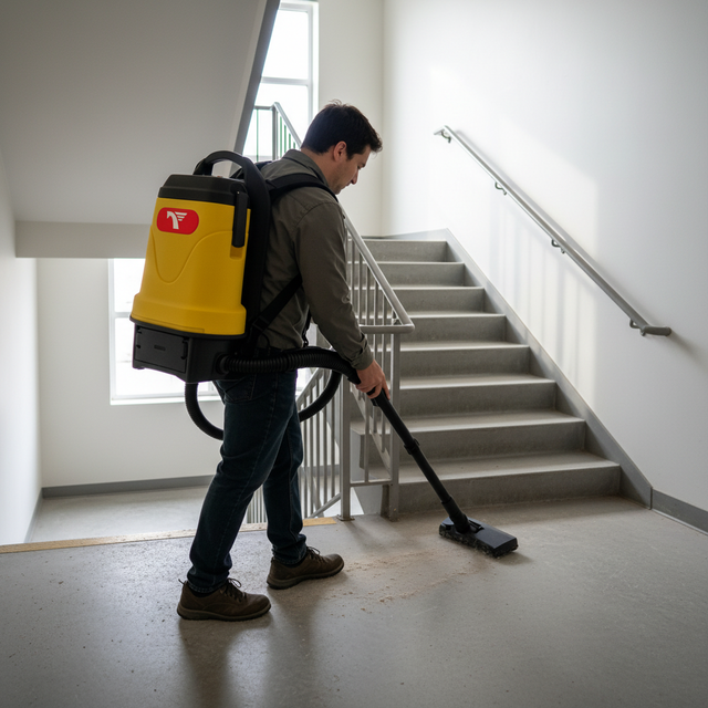 TJ-5S Professional Cleaning Equipment Backpack Vacuum Cleaner 29kPa Suction Silent Vacuum for Hotel Janitorial Supply