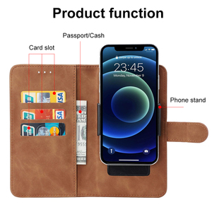 Custodia a portafoglio in pelle magnetica personalizzabile per <span class=keywords><strong>iPhone</strong></span> <span class=keywords><strong>11</strong></span> a 16E & 4SE <span class=keywords><strong>Cover</strong></span> ribaltabile antiurto con porta carte custodie per cellulare - Product Image 2