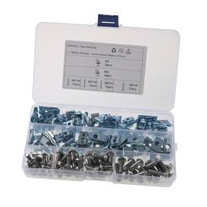 Kit de réparation de fixations automobiles IQIHUI, clips en forme de U, M5 M6, acier zingué, 120 pièces - Product Image 1