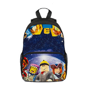 Zaino per bambini con cartoni animati, per scuola primaria e asilo, con tasca frontale e chiusura a cerniera, per il mondo virtuale transfrontaliero - Product Image 3