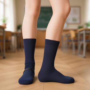 Calcetines clásicos de punto de algodón transpirable hasta la rodilla para mujer, uso diario, primavera, grosor estándar, color sólido - Product Image 2