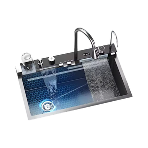 Évier de <span class=keywords><strong>cuisine</strong></span> en acier inoxydable à bol unique fait à la main dernière conception Nano prix raisonnable accessoires de <span class=keywords><strong>cuisine</strong></span> quatre robinets - Product Image 3