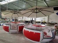 Bateau électrique BBQ QIQU Leisure Round Donut pour location en site touristique, 8 personnes