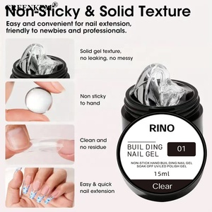 Logotipo personalizado 15 ML Extensor sólido Nail Art Escultura Gel Rosa Tipo duro No adhesivo Lavado libre DIY <span class=keywords><strong>Builder</strong></span> Nail Extensions Gel - Product Image 4