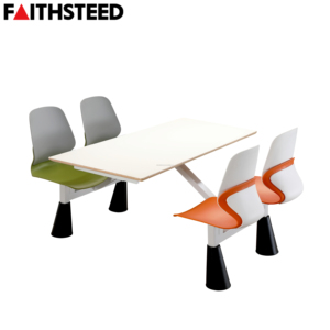 <span class=keywords><strong>Tavolo</strong></span> da Pranzo Moderno Minimalista in Acciaio per Mensa Scolastica, Aziendale, Negozi di Colazione/Bevande - Uso Ristorante per 4 Persone - Product Image 1