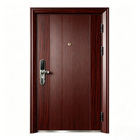Portes d'entrée doubles en acier modernes antivol avec battants pour villas, supermarchés, hôtels et usage extérieur – Garantie 3 ans